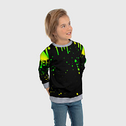 Свитшот детский НЕОНОВЫЕ ПОДТЕКИ, цвет: 3D-меланж — фото 2