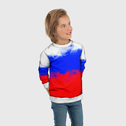 Свитшот детский Россия, цвет: 3D-белый — фото 2