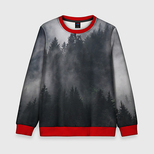 Детский свитшот Лес / 3D-Красный – фото 1