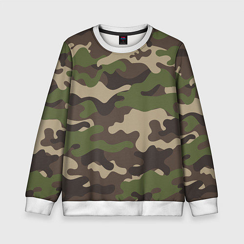 Детский свитшот МИЛИТАРИ / 3D-Белый – фото 1