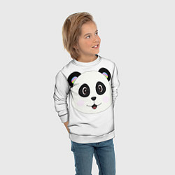 Свитшот детский Panda, цвет: 3D-белый — фото 2