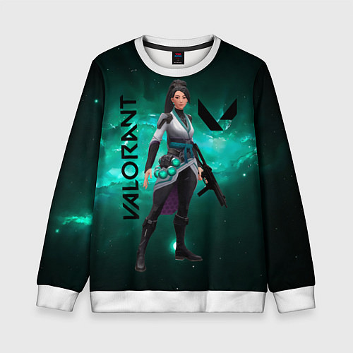 Детский свитшот Valorant / 3D-Белый – фото 1