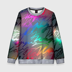 Свитшот детский Узоры, цвет: 3D-меланж