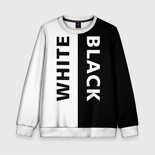 Детский свитшот BLACK & WHITE / 3D-Белый – фото 1