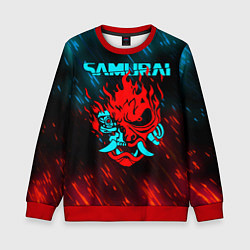 Свитшот детский CYBERPUNK 2077 SAMURAI, цвет: 3D-красный