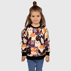 Свитшот детский КОТИКИ, цвет: 3D-черный — фото 2