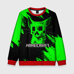 Свитшот детский MINECRAFT CREEPER CAT, цвет: 3D-красный