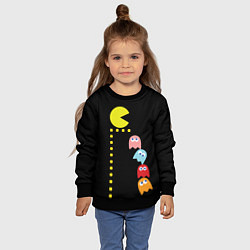 Свитшот детский Pac-man, цвет: 3D-черный — фото 2