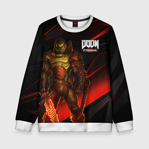 Детский свитшот DOOM ETERNAL / 3D-Белый – фото 1