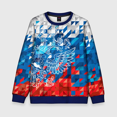 Детский свитшот Россия / 3D-Синий – фото 1