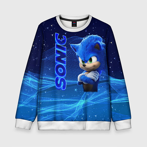 Детский свитшот Соник / 3D-Белый – фото 1