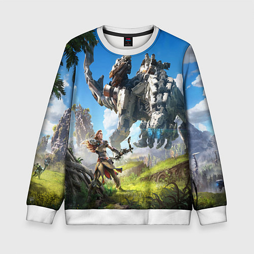 Детский свитшот HORIZON ZERO DAWN / 3D-Белый – фото 1