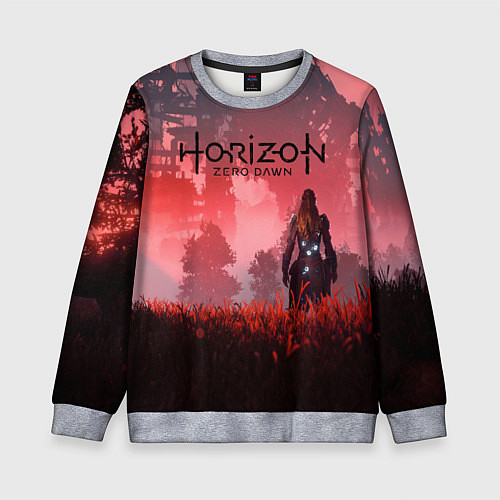Детский свитшот HORIZON ZERO DAWN / 3D-Меланж – фото 1
