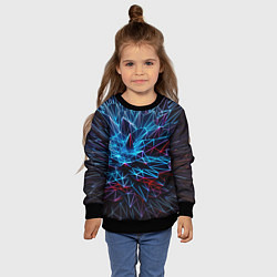Свитшот детский Синяя абстракция, цвет: 3D-черный — фото 2