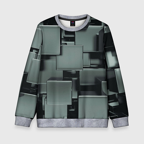 Детский свитшот КУБИЗМ / 3D-Меланж – фото 1