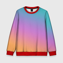 Свитшот детский Градиент, цвет: 3D-красный