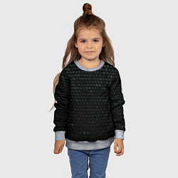 Свитшот детский Текстура геометрия ромбы черны, цвет: 3D-меланж — фото 2