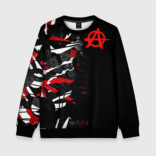Детский свитшот Анархия / 3D-Черный – фото 1