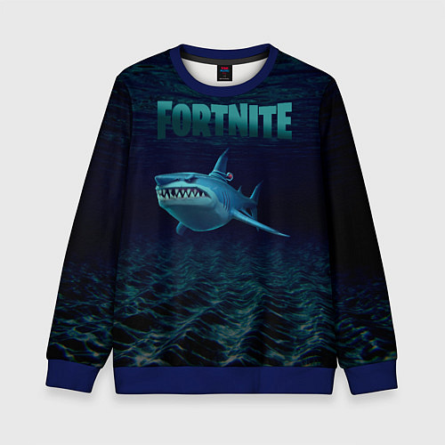 Детский свитшот Loot Shark Fortnite / 3D-Синий – фото 1