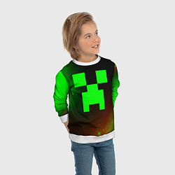 Свитшот детский MINECRAFT МАЙНКРАФТ, цвет: 3D-белый — фото 2