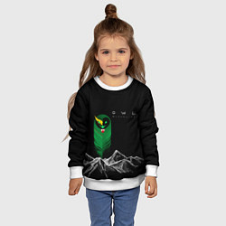 Свитшот детский Owl blacklist, цвет: 3D-белый — фото 2