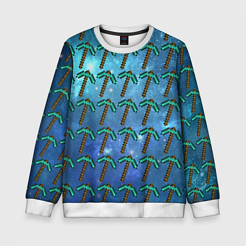 Детский свитшот Майнкрафт Кирка / 3D-Белый – фото 1