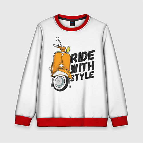 Детский свитшот RIDE WITH STYLE Z / 3D-Красный – фото 1