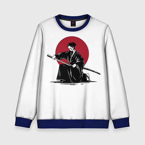 Детский свитшот Японский самурай Z / 3D-Синий – фото 1