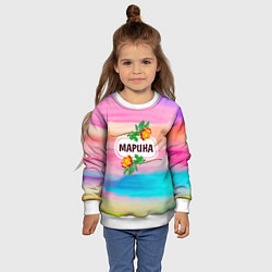 Свитшот детский Марина, цвет: 3D-белый — фото 2