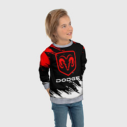 Свитшот детский DODGE, цвет: 3D-меланж — фото 2