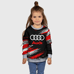 Свитшот детский AUDI, цвет: 3D-меланж — фото 2