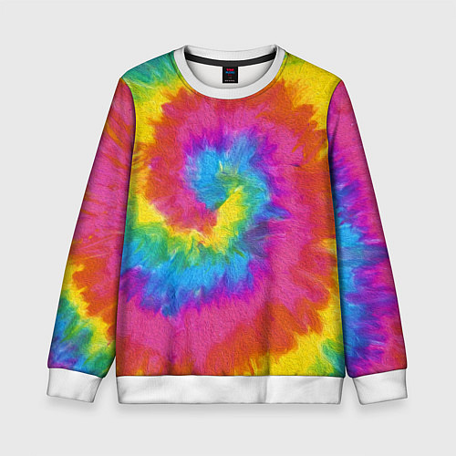 Детский свитшот ХИППИ / 3D-Белый – фото 1