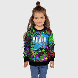Свитшот детский Milano - abstraction - Italy, цвет: 3D-черный — фото 2