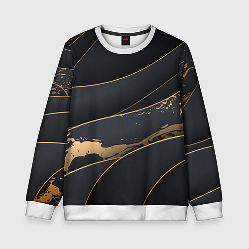 Детский свитшот Black gold / 3D-Белый – фото 1
