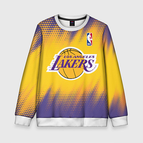 Детский свитшот Los Angeles Lakers / 3D-Белый – фото 1