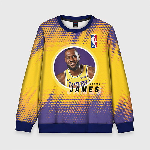 Детский свитшот LeBron James / 3D-Синий – фото 1