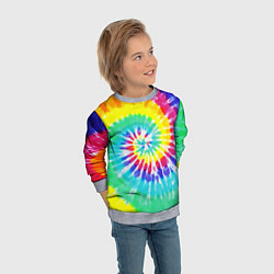 Свитшот детский TIE-DYE СТЕНА, цвет: 3D-меланж — фото 2
