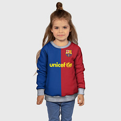 Свитшот детский Форма Barcelona Messi, цвет: 3D-меланж — фото 2