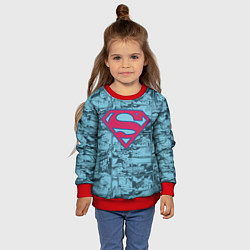 Свитшот детский Man of steel, цвет: 3D-красный — фото 2