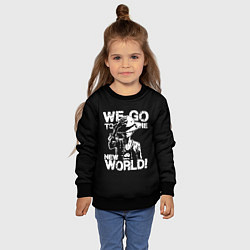Свитшот детский WE GO TO THE NEW WORLD!, цвет: 3D-черный — фото 2