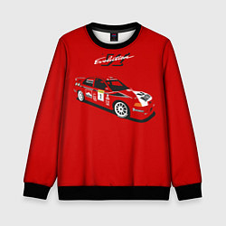 Свитшот детский Mitsubishi Lancer Evolution VI, цвет: 3D-черный