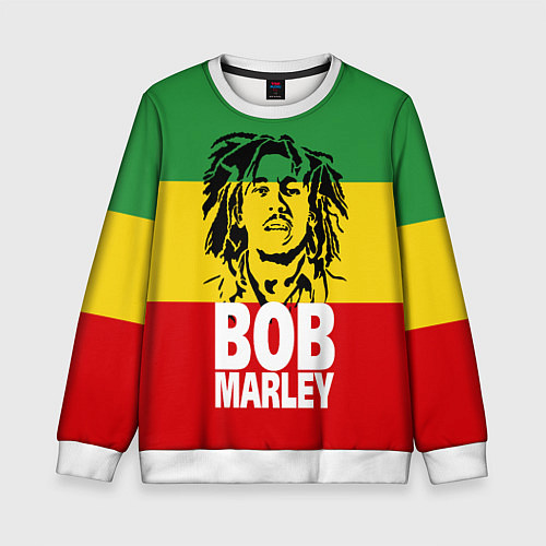 Детский свитшот Bob Marley / 3D-Белый – фото 1