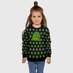 Свитшот детский Frog Pepe, цвет: 3D-черный — фото 2