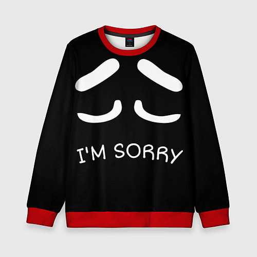 Детский свитшот Sorry not sorry / 3D-Красный – фото 1