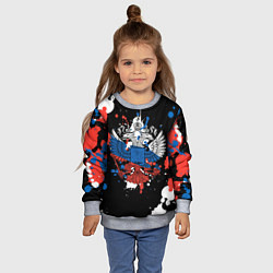 Свитшот детский Герб, цвет: 3D-меланж — фото 2