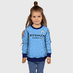 Свитшот детский Мансити Домашняя форма 2021, цвет: 3D-синий — фото 2