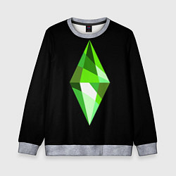 Свитшот детский The Sims Plumbob, цвет: 3D-меланж