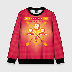 Свитшот детский Gryffindor Quidditch, цвет: 3D-черный