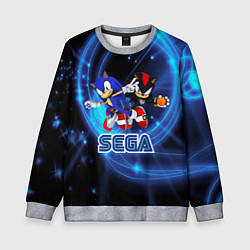 Свитшот детский Sonic SEGA, цвет: 3D-меланж