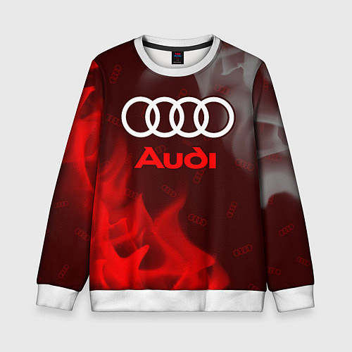 Детский свитшот AUDI АУДИ / 3D-Белый – фото 1